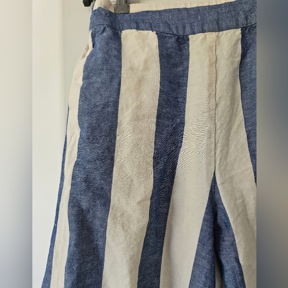 Madewell Blue and White Wide-Leg Striped Pants S small - Picture 5 of 7